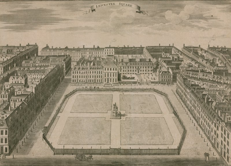 Leicester Square, London, 1754 av English School