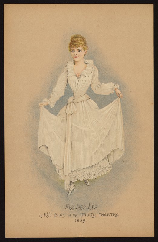 Letty Lind, engelsk skådespelerska och sångerska (färg litho) av English School