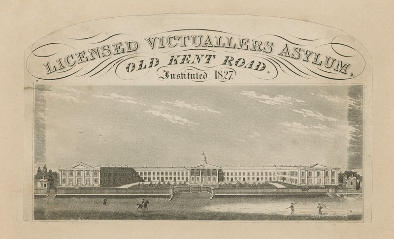 Licensierad Victuallers Asylum på Old Kent Road av English School