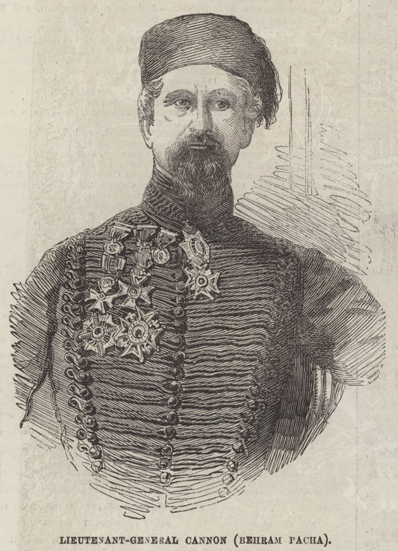 Generallöjtnant Cannon (Behram Pacha) (gravyr) av English School