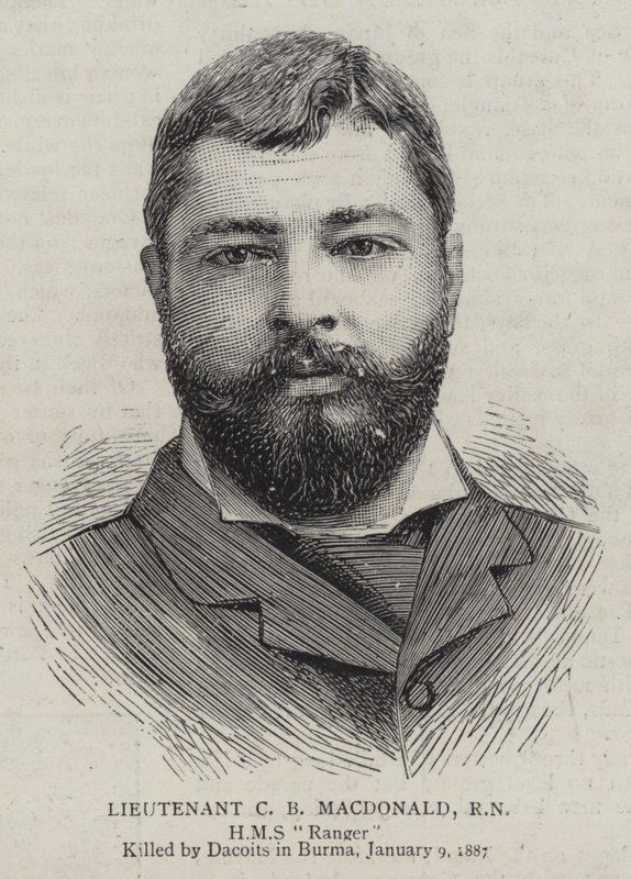 Löjtnant C B Macdonald, RN (gravyr) av English School