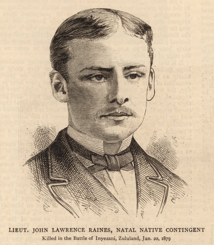 Löjtnant John Lawrence Raines, Natal Native Contingent (gravyr) av English School