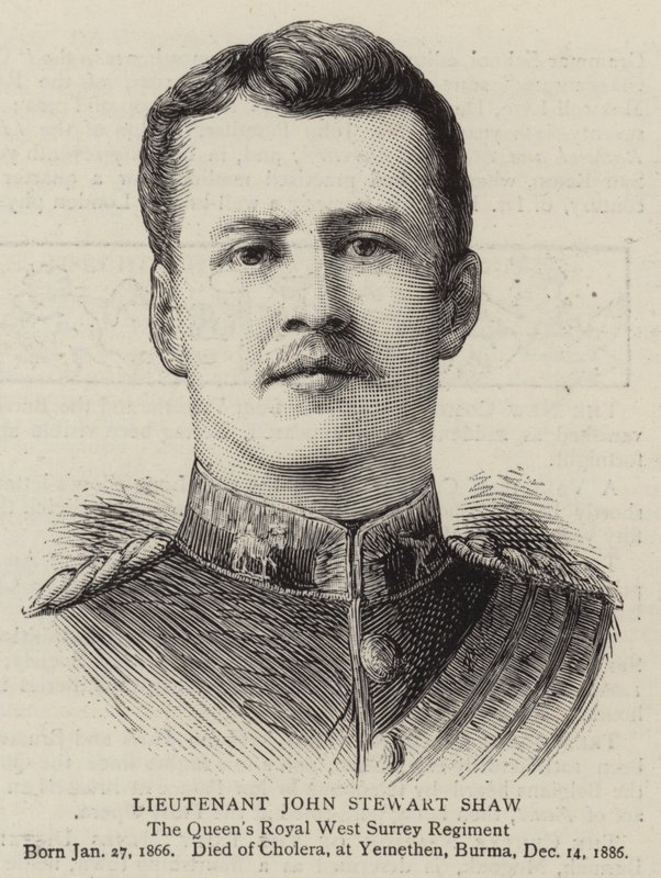 Löjtnant John Stewart Shaw (gravyr) av English School