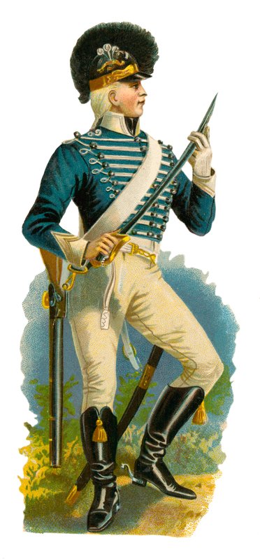 Lätt dragon från George III:s tid, 1761-1820 av English School