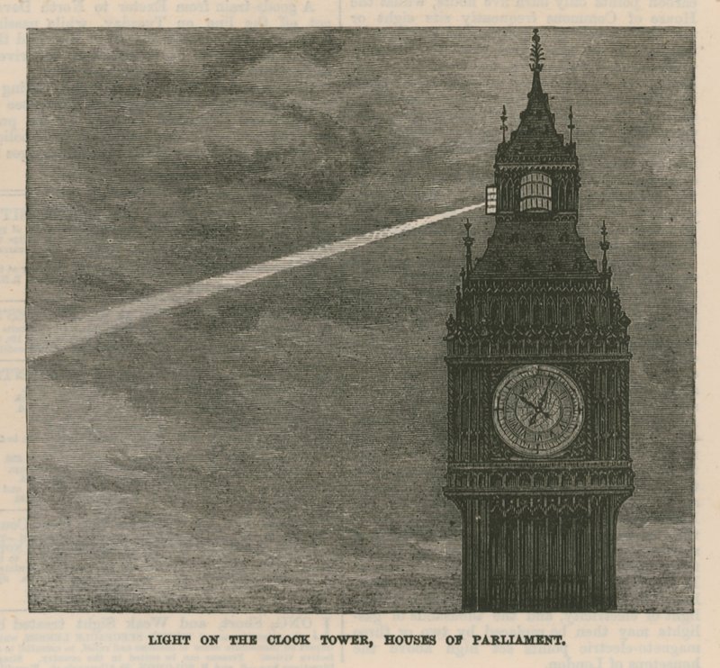 Light of the Clock Tower light, Houses of Parliament av English School