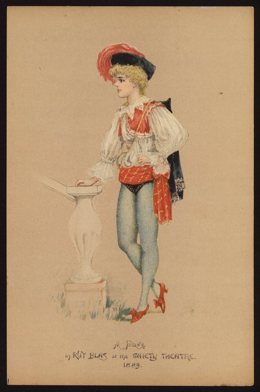 Lily Harold, engelsk skådespelerska (färg litho) av English School