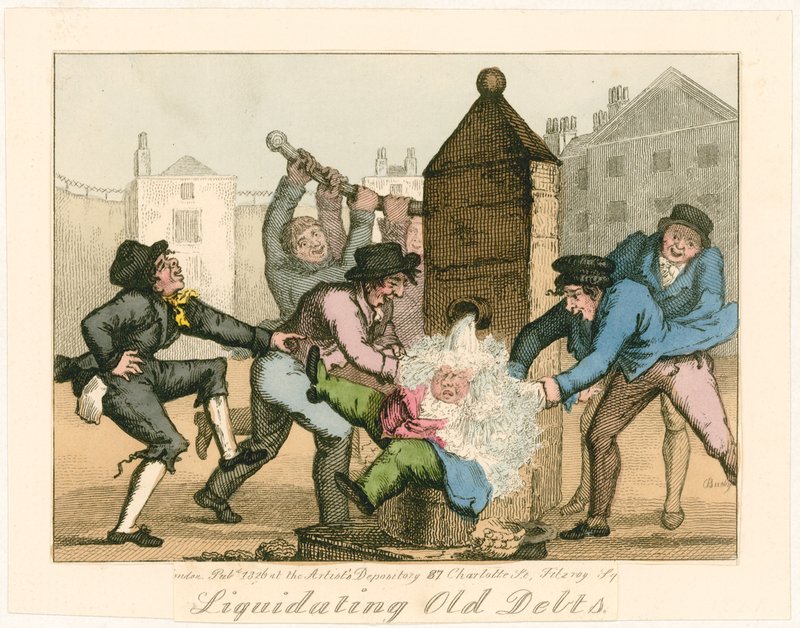 Avveckling av gamla skulder, 1826 av English School