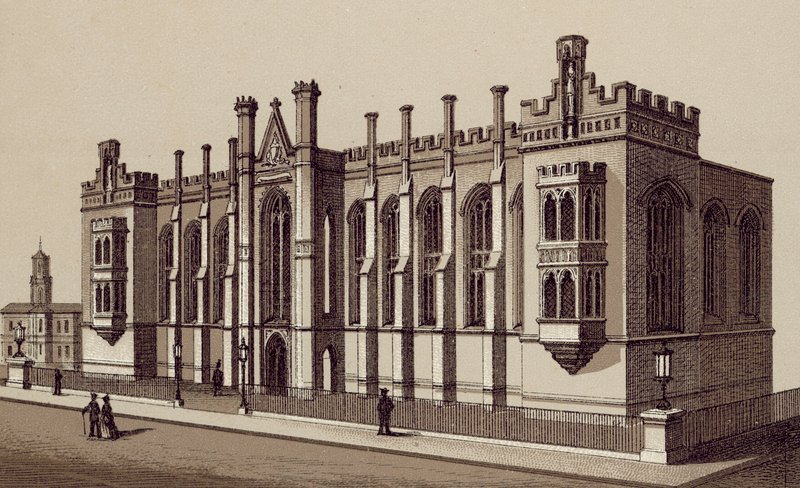 Liverpool: Liverpool College, Shaw Street (litografi) av English School