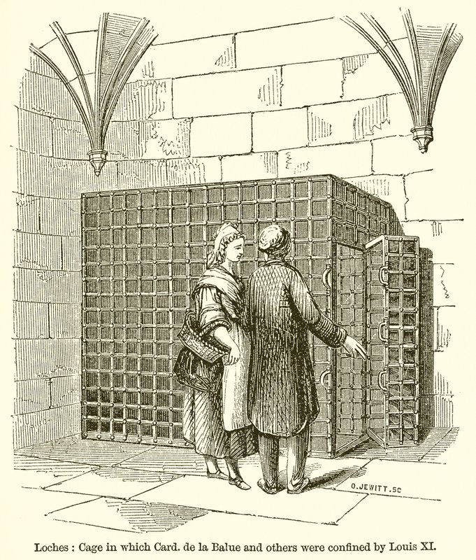 Loches: Bur i vilket kort. de la Balue och andra spärrades in av Ludvig XI av English School