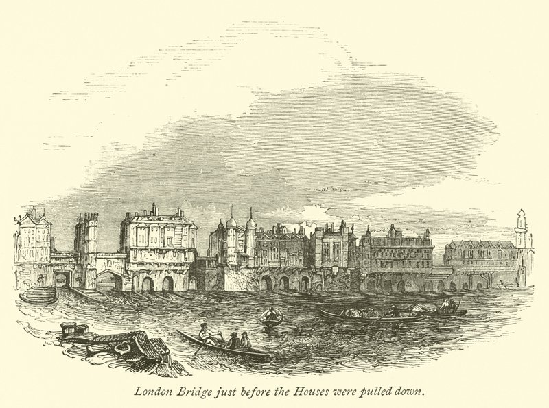 London Bridge strax innan husen revs av English School
