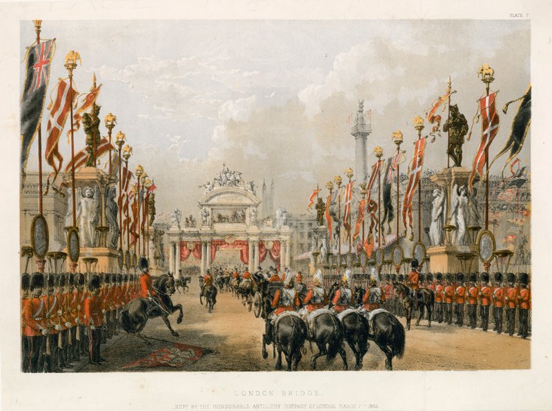 London Bridge, hålls av Honorable Artillery Company of London, 7 mars 1863 av English School