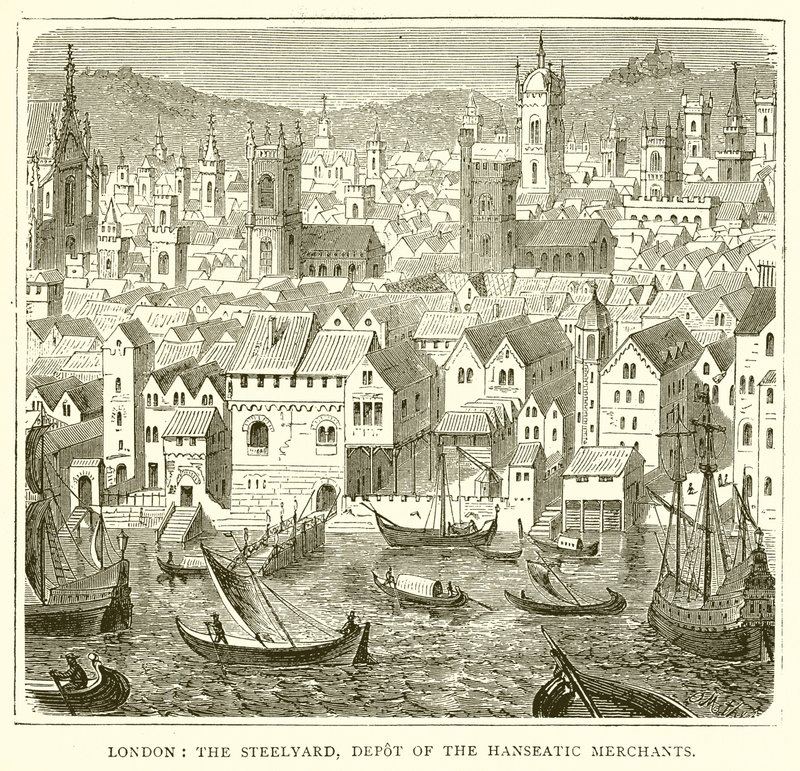 London: The Steelyard, Depot of the Hanseatic Merchants av English School