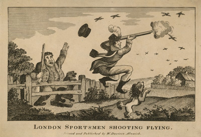 London-idrottare som skjuter duvor av English School