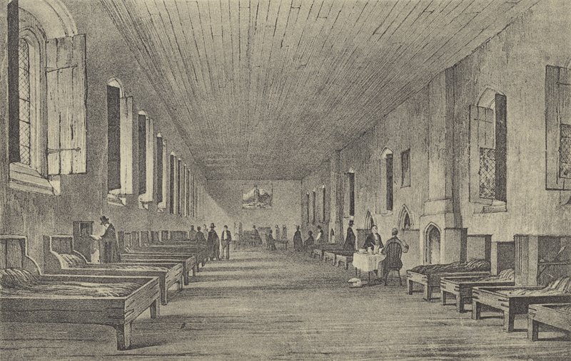 Långa kammaren, 1844 (gravyr) av English School