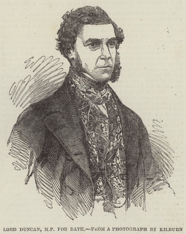 Lord Duncan, MP för Bath (gravyr) av English School
