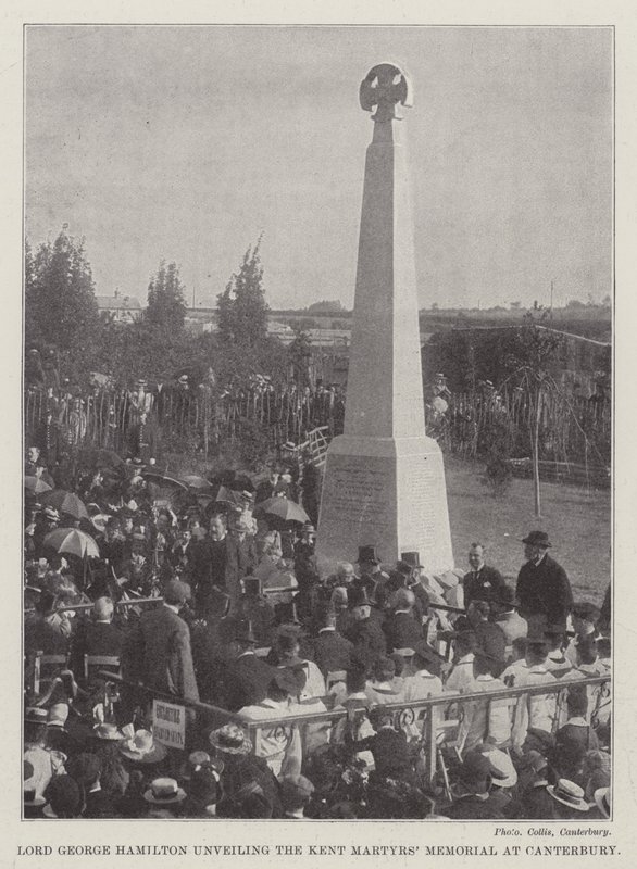 Lord George Hamilton avtäcker Kent Martyrs