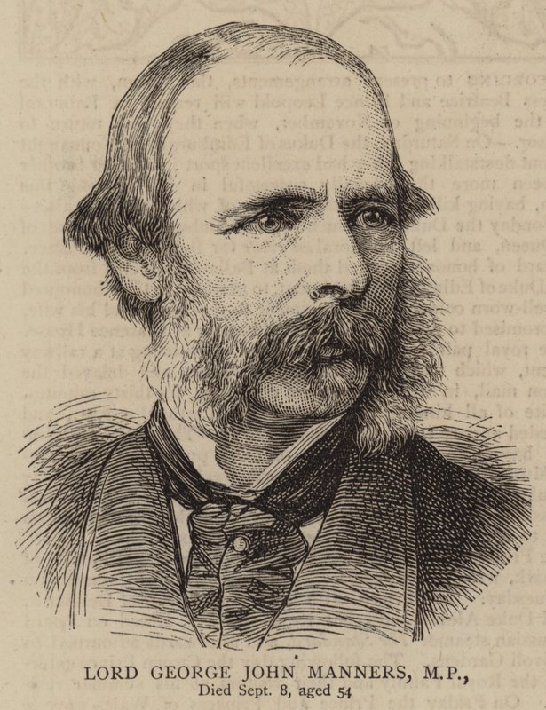Lord George John Manners, MP (gravyr) av English School