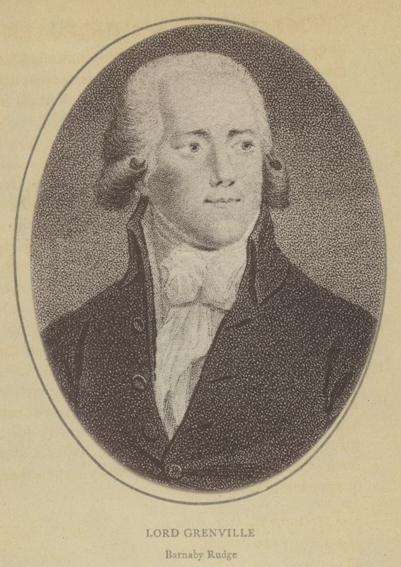 Lord Grenville, Barnaby Rudge (litho) av English School