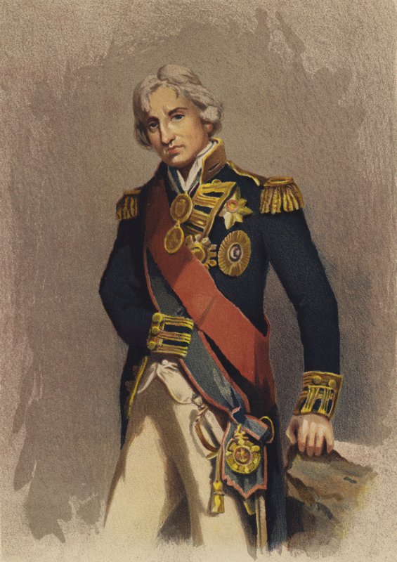 Lord Nelson (färglitografi) av English School