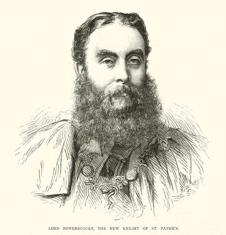 Lord Powerscourt, den nye riddaren av St Patrick (gravyr) av English School