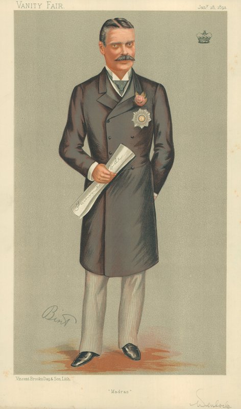 Lord Wenlock, Madras, 28 januari 1893, tecknad serie Vanity Fair av English School