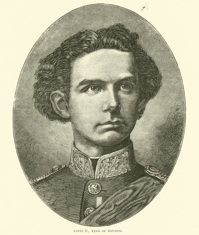 Ludvig II, kung av Bayern, oktober 1870 av English School