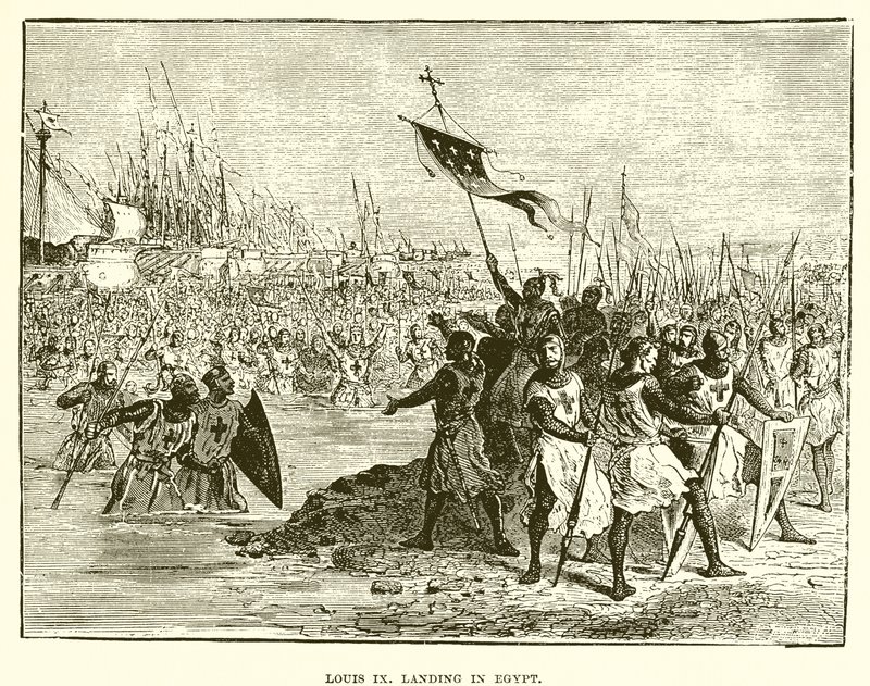 Ludvig IX landar i Egypten av English School
