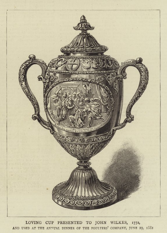 Loving Cup presenteras för John Wilkes av English School