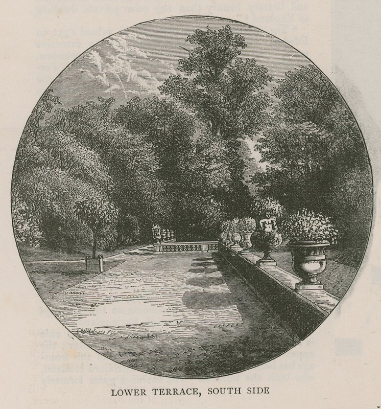 Nedre terrass, södra sidan, Holland House av English School