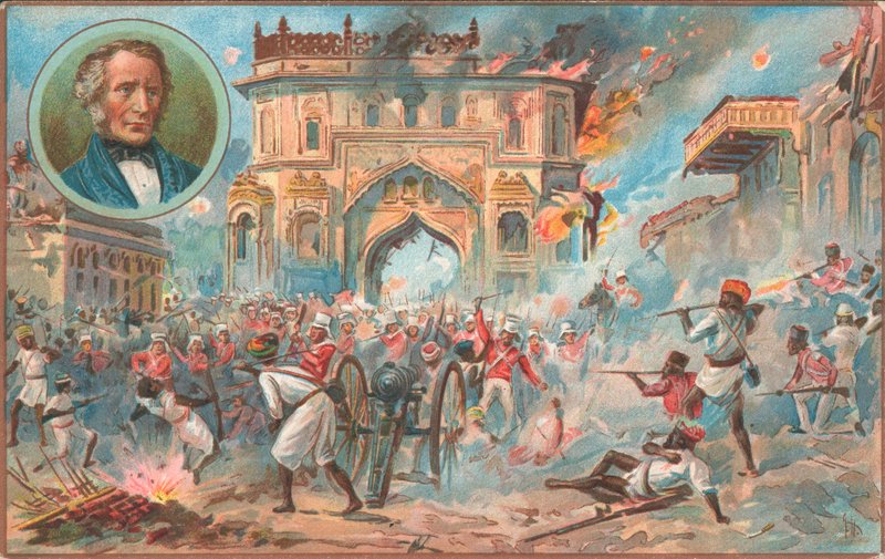 Lucknow, indiskt myteri, 1857 av English School