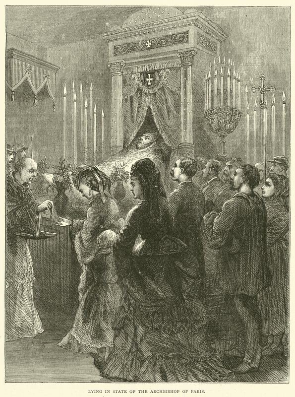 Liggande i delstaten ärkebiskopen av Paris, 1871 av English School