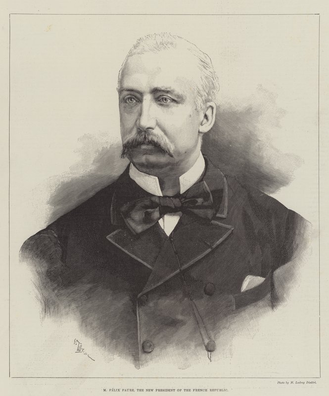 M Felix Faure, Frankrikes nye president (gravyr) av English School