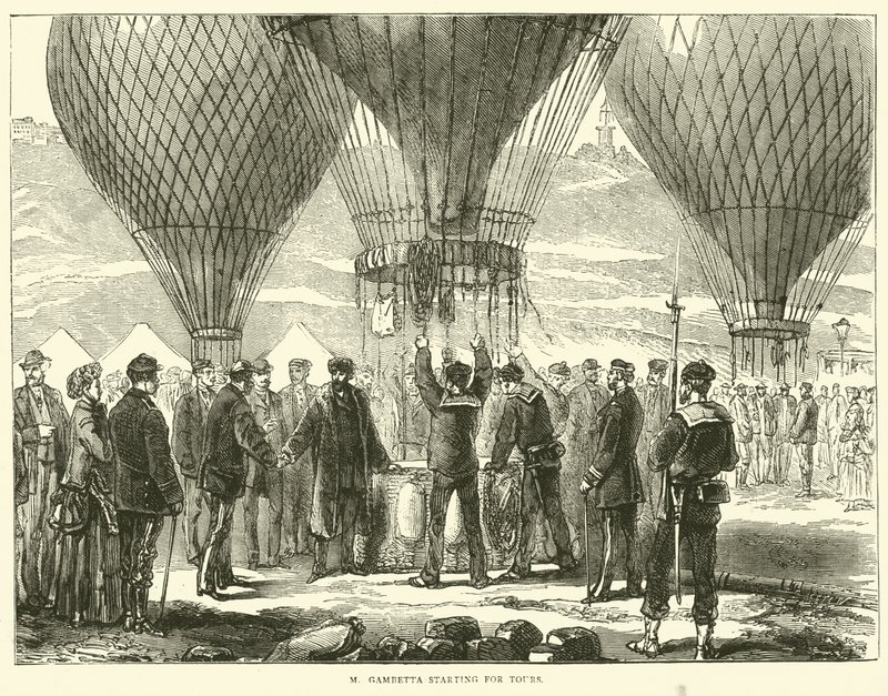M Gambetta börjar på turnéer, november 1870 av English School