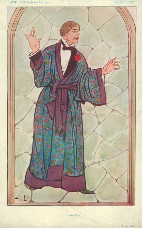 M Lou-Tellegen, Dorian Gray, 10 september 1913, tecknad serie Vanity Fair av English School