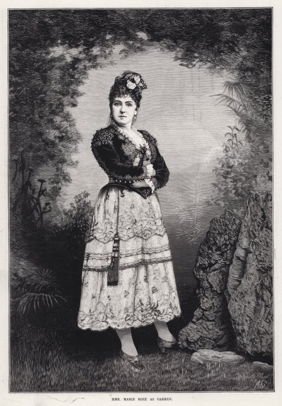 Madame Marie Roze som Carmen (gravyr) av English School