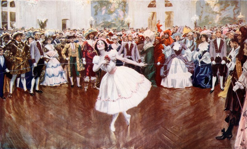 Madame Pavlova deltar i en festbal på Savoy av English School