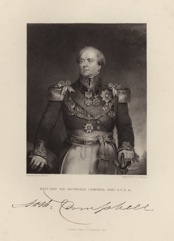 Generalmajor Sir Archibald Campbell av English School