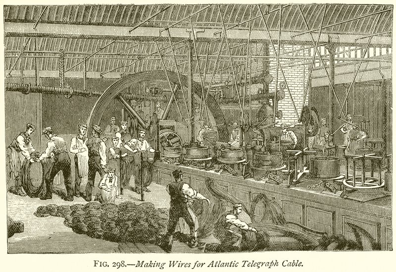 Att göra kablar för Atlantic Telegraph Cable av English School