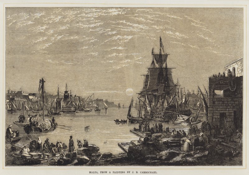 Malta (färg litho) av English School