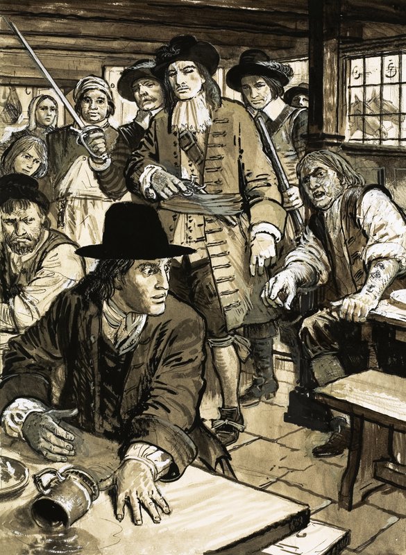Man fångas på en pub av English School