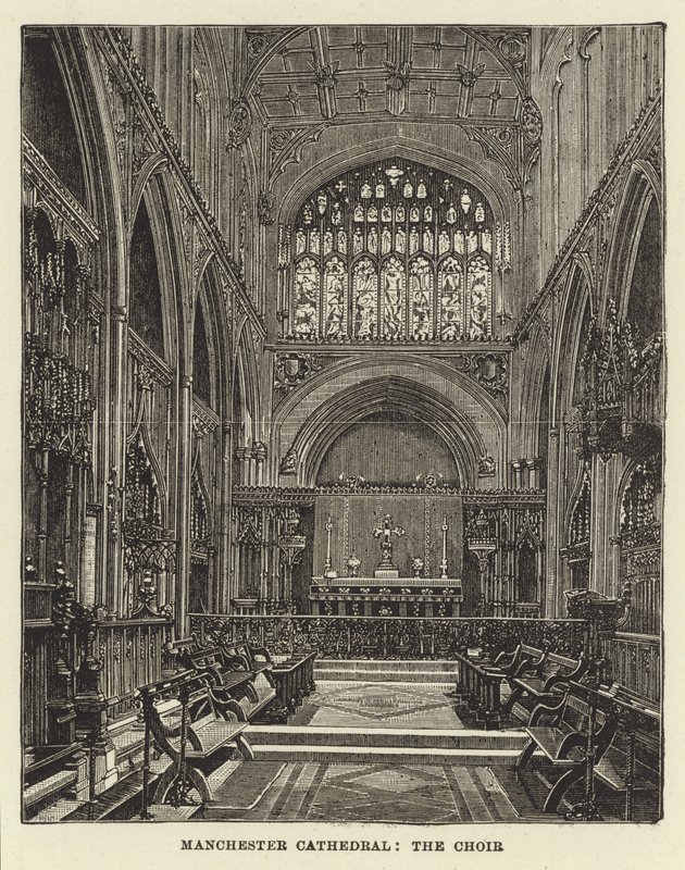 Manchester Cathedral, kören av English School
