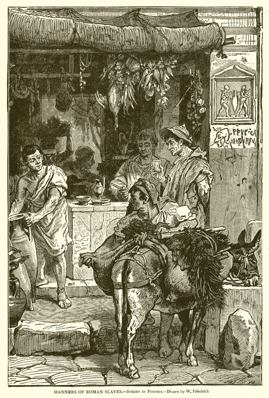 Manners of Roman Slaves.--Street in Pompeii av English School