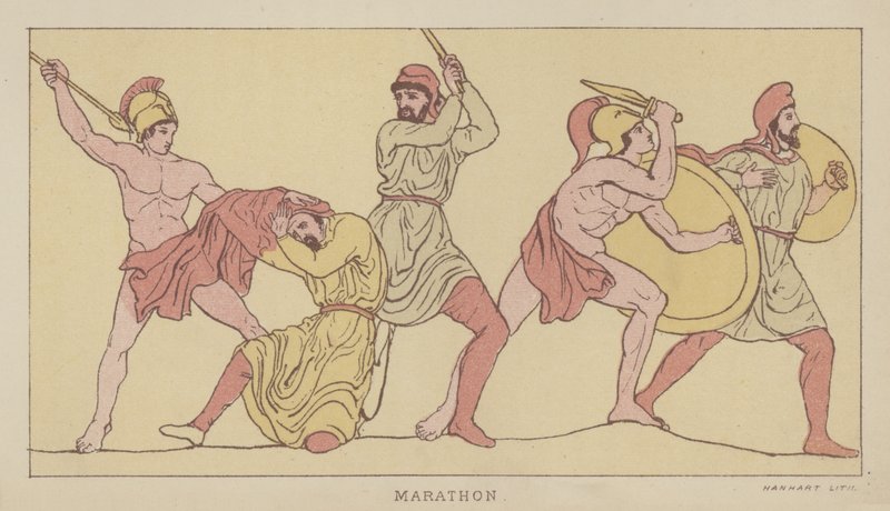 Marathon (färg litho) av English School