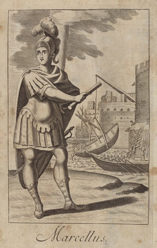 Marcus Claudius Marcellus, romersk general och statsman (gravyr) av English School