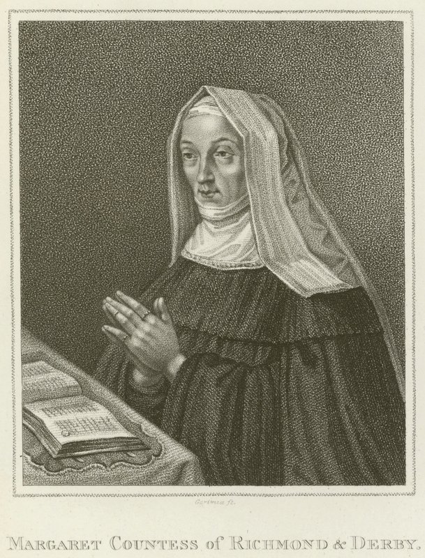 Margaret, grevinna av Richmond och Derby (gravyr) av English School