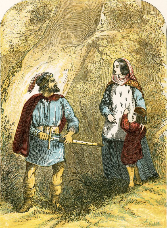Margareta av Anjou och hennes son möter rånaren i skogen av English School