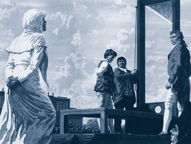 Marie Antoinette närmar sig giljotinen av English School