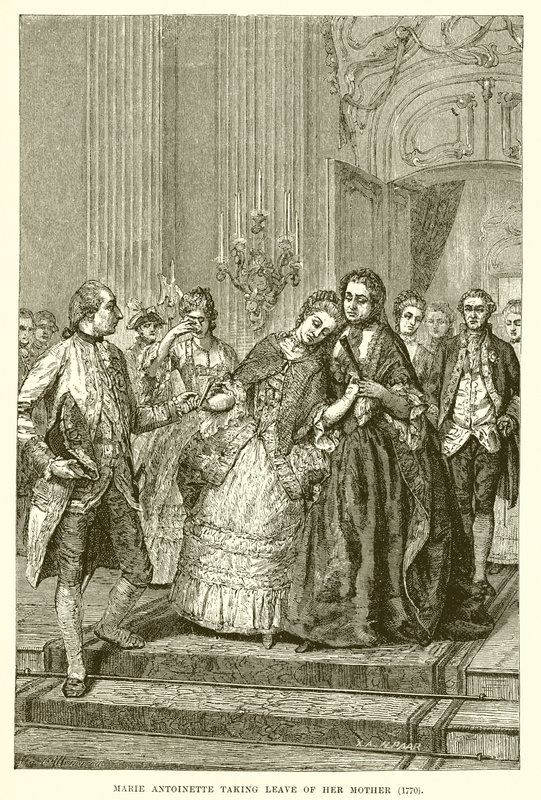 Marie Antoinette tar avsked med sin mamma av English School