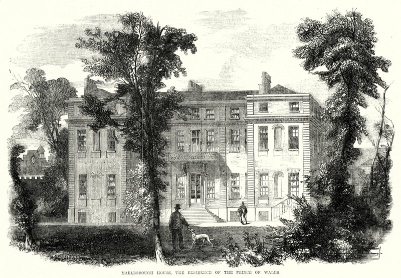 Marlborough House, residenset för prinsen av Wales (gravyr) av English School