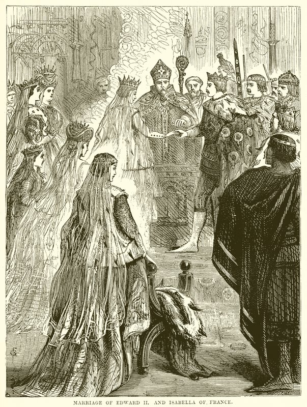 Äktenskap mellan Edvard II och Isabella av Frankrike av English School
